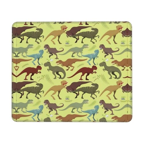 FInpan Dinosaurs Textured Mouse Pad, Rubberized Locking Edge Anti-Slip Mouse Pad for Office Gaming Computer Laptop7 X 8.6 In von FInpan