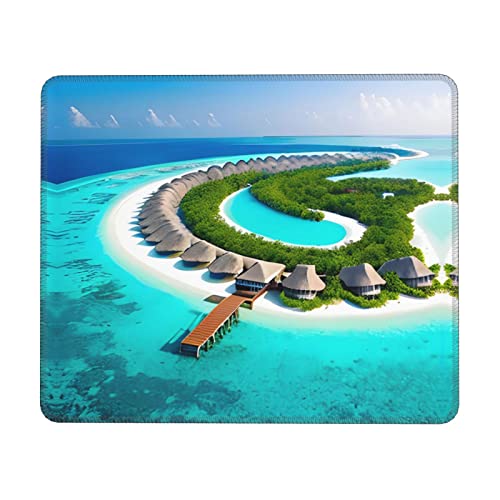 FInpan Malediven Landschaft strukturiertes Mauspad, gummierte Verriegelungskante, rutschfestes Mauspad für Büro, Gaming, Computer, Laptop, 21,6 x 26,7 cm FInpan Malediven Landschaft strukturiertes Mauspad, gummierte Verriegelungskante, rutschfestes Mauspad für Büro, Gaming, Computer, Laptop, 21,6 x 26,7 cm von FInpan