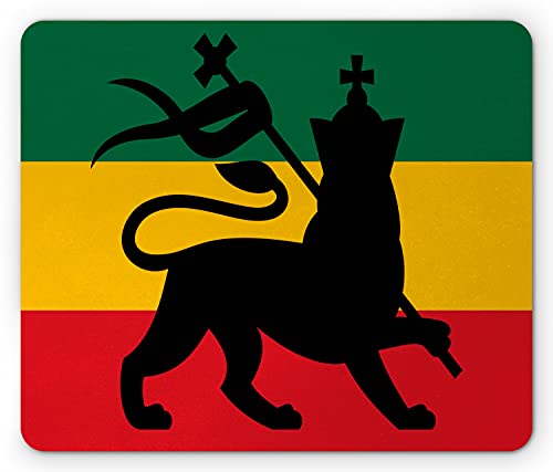 Rasta-Mauspad, Rastafari-Flagge, Judah Lion, Reggae-Musik, inspiriertes Designbild, rechteckiges, rutschfestes Gummi-Mousepad Rasta-Mauspad, Rastafari-Flagge, Judah Lion, Reggae-Musik, inspiriertes Designbild, rechteckiges, rutschfestes Gummi-Mousepad von FJAUOQ