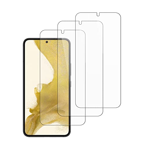 (3 Pack) FJCases Anti-Stratch Hüllenfreundlich Klar Panzerglas Displayschutzfolie für Samsung Galaxy S22 von FJCases