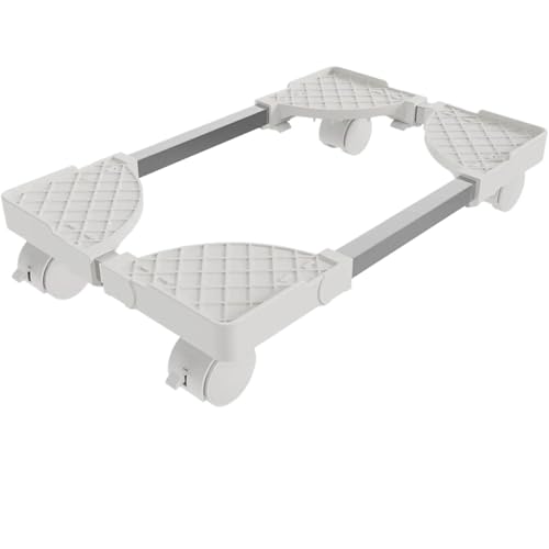 Computer Tower Ständer Computer-Tower-Ständer, verstellbarer mobiler CPU-Ständer, CPU-Halter, PC-Tower-Ständer mit rollenden Lenkrädern, PC-Boden-Riser-Ständer(White) von FJIXUO