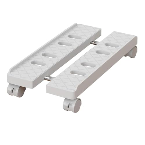 Computer Tower Ständer Computer-Tower-Ständer, verstellbarer mobiler CPU-Ständer mit rollenden Lenkrollen, PC-Tower-Ständer-Halter for Gaming-PC-Gehäuse(WHITE) von FJIXUO