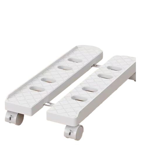 Computer Tower Ständer Mobiler PC-Tower-Ständer, verstellbares Regal, Computer-CPU-Halter, Teleskop-Desktop-Ständer, Computerhalterung, Wagen mit Rollrolle(White) von FJIXUO