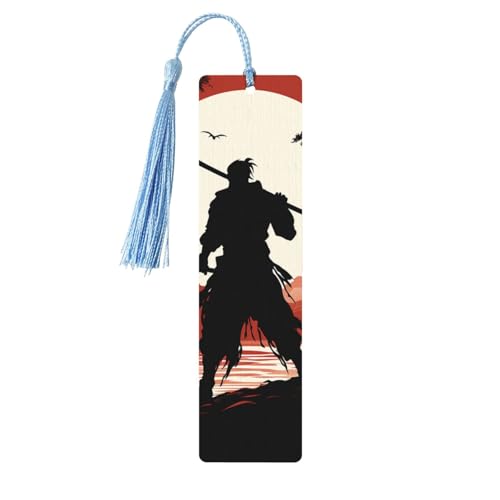 Lesezeichen aus Holz für Buchliebhaber, Samurai-Lesezeichen mit Quasten, Handwerk, Holz, Lesezeichen, Etikett, Holz, Lesezeichen, Lesezeichen, Ornamente, Geschenk für Frauen und Männer Lesezeichen aus Holz für Buchliebhaber, Samurai-Lesezeichen mit Quasten, Handwerk, Holz, Lesezeichen, Etikett, Holz, Lesezeichen, Lesezeichen, Ornamente, Geschenk für Frauen und Männer von FJWSLCH