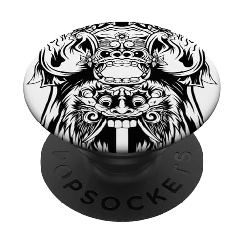 Balinesischer Barong: Mythischer Wächterlöwe PopSockets Klebender PopGrip von FK12