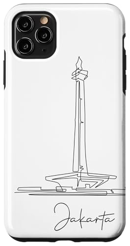 Jakarta Lineart: Minimalistisches Stadtbild Hülle für iPhone 11 Pro Max von FK12