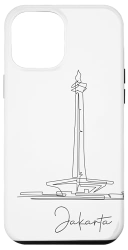 Jakarta Lineart: Minimalistisches Stadtbild Hülle für iPhone 12 Pro Max von FK12