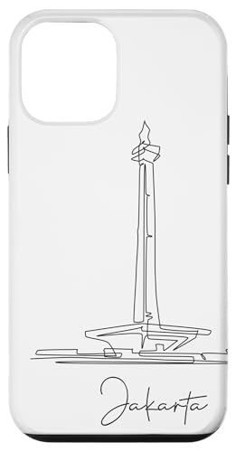 Jakarta Lineart: Minimalistisches Stadtbild Hülle für iPhone 12 mini von FK12