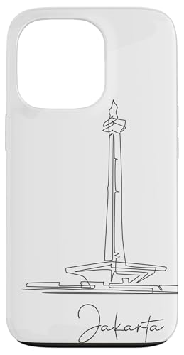 Jakarta Lineart: Minimalistisches Stadtbild Hülle für iPhone 13 Pro von FK12