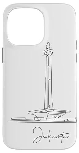 Jakarta Lineart: Minimalistisches Stadtbild Hülle für iPhone 14 Pro Max von FK12