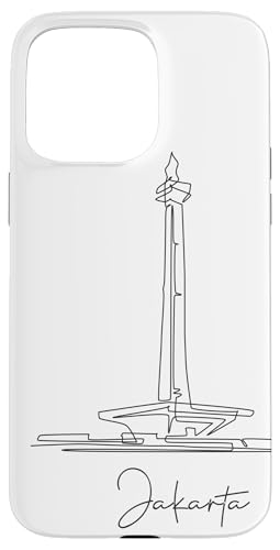 Jakarta Lineart: Minimalistisches Stadtbild Hülle für iPhone 15 Pro Max von FK12