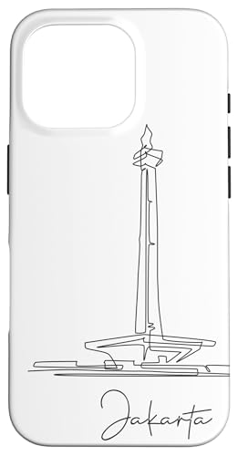 Jakarta Lineart: Minimalistisches Stadtbild Hülle für iPhone 16 Pro von FK12