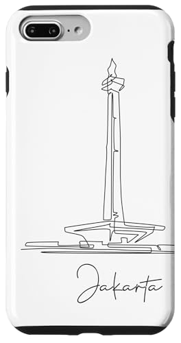 Jakarta Lineart: Minimalistisches Stadtbild Hülle für iPhone 7 Plus/8 Plus von FK12