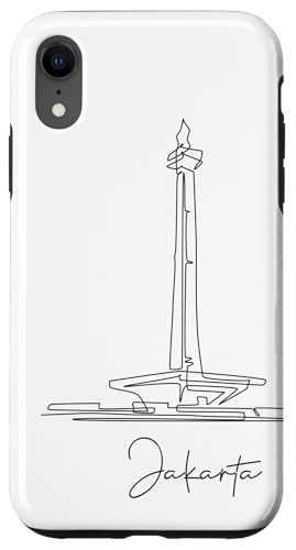 Jakarta Lineart: Minimalistisches Stadtbild Hülle für iPhone XR von FK12