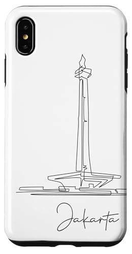 Jakarta Lineart: Minimalistisches Stadtbild Hülle für iPhone XS Max von FK12