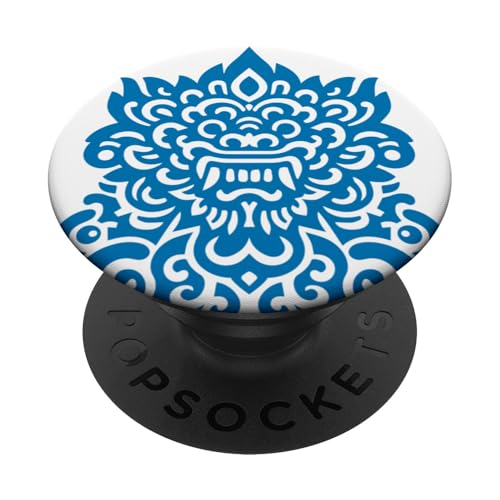 Barong-Maske: ikonisches balinesisches mythisches Beschützer-Design PopSockets Klebender PopGrip von FK12