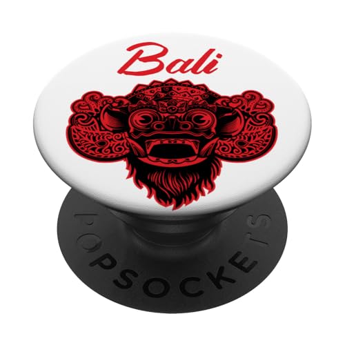 Barong-Maske: ikonisches balinesisches mythisches Beschützer-Design PopSockets Klebender PopGrip von FK12
