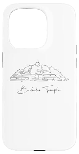 Borobudur Lineart: Elegantes Denkmal-Design Hülle für iPhone 15 Pro Borobudur Lineart: Elegantes Denkmal-Design Hülle für iPhone 15 Pro von FK12