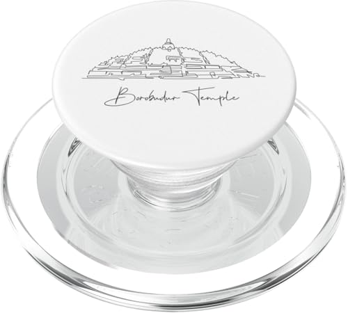 Borobudur Lineart: Elegantes Denkmal-Design PopSockets PopGrip für MagSafe Borobudur Lineart: Elegantes Denkmal-Design PopSockets PopGrip für MagSafe von FK12