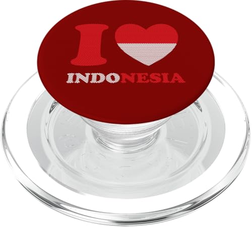 I Love Indonesia mit roten und weißen Details PopSockets PopGrip für MagSafe I Love Indonesia mit roten und weißen Details PopSockets PopGrip für MagSafe von FK12