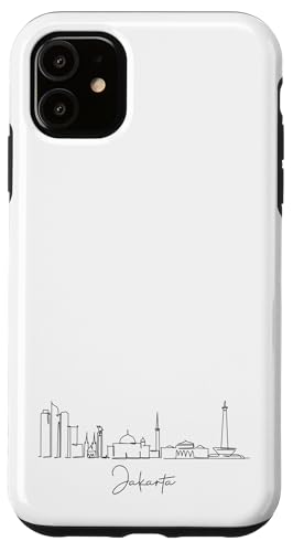 Jakarta City Line: Minimalistische Urban Skyline Lineart Hülle für iPhone 11 Jakarta City Line: Minimalistische Urban Skyline Lineart Hülle für iPhone 11 von FK12
