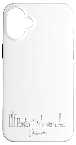 Jakarta City Line: Minimalistische Urban Skyline Lineart Hülle für iPhone 16 Plus von FK12