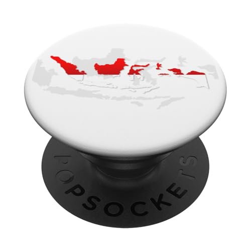 Karte von Indonesien in Rot und Weiß PopSockets Klebender PopGrip Karte von Indonesien in Rot und Weiß PopSockets Klebender PopGrip von FK12
