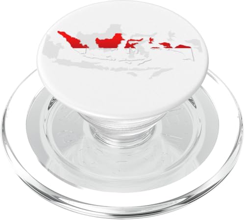 Karte von Indonesien in Rot und Weiß PopSockets PopGrip für MagSafe Karte von Indonesien in Rot und Weiß PopSockets PopGrip für MagSafe von FK12