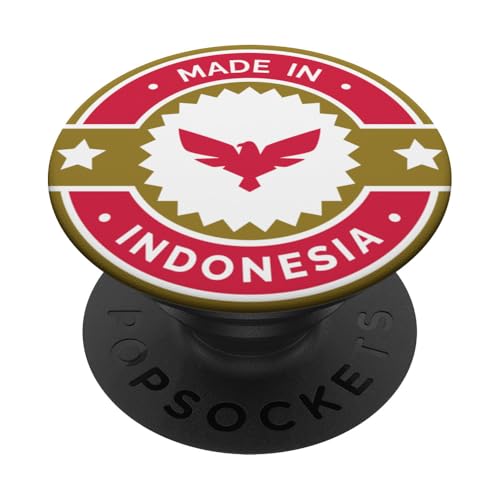 "Made in Indonesia" Logo mit rotem Garuda PopSockets Klebender PopGrip von FK12