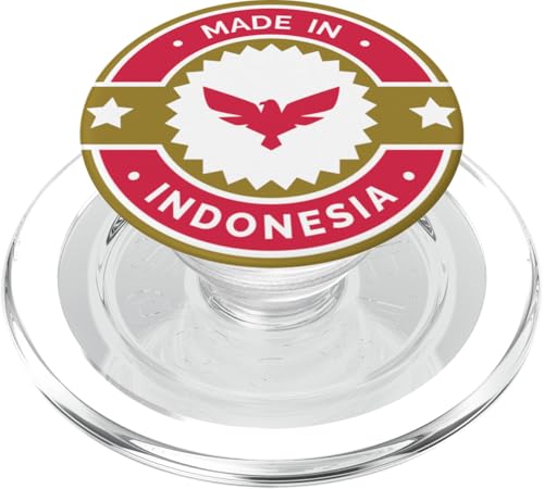 "Made in Indonesia" Logo mit rotem Garuda PopSockets PopGrip für MagSafe von FK12