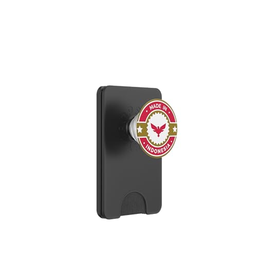 "Made in Indonesia" Logo mit rotem Garuda PopSockets PopWallet für MagSafe von FK12