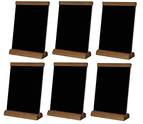 A4 6x Speisetafel KS-03 Tischaufsteller beidseitig beschreibbar Werbetafel Holztafel Kreidetafel (6er Pack nr 4) von FKL DESIGN Home Deco