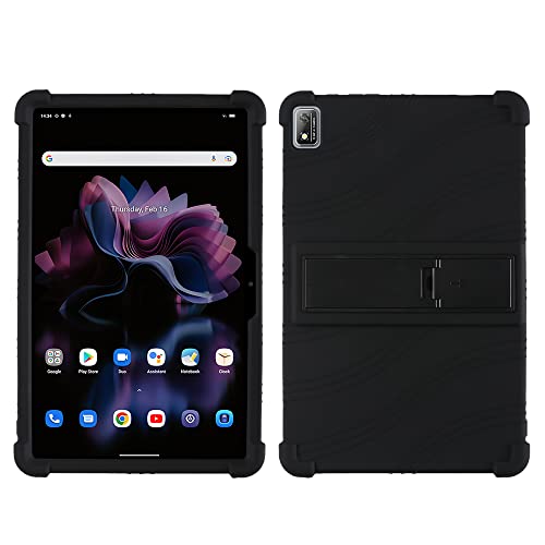 FKQLH Hülle für Black View Tab 16, Stand Silikon kinderfreundliche Stoßfest Schützend Abdeckung Hüllen für Black View Tab 16 Tablet 11 Zoll, Schwarz von FKQLH
