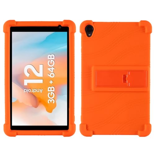 FKQLH Hülle für Black-View Tab 50 WiFi, Stand Silikon kinderfreundliche Stoßfest Schützend Abdeckung Hüllen für Black-View Tab 50 WiFi 8 Zoll, Orange von FKQLH