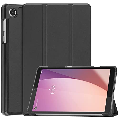 FKQLH Hülle für Lenovo Tab M8 4th Gen 8", Leicht PU Leder Folio Ständer Schutzhülle Etui Case für Lenovo Tab M8 4th Gen 8" TB-300FU, Schwarz von FKQLH