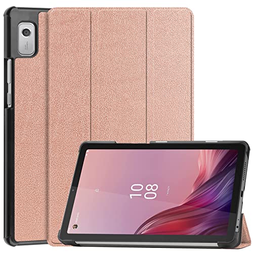 FKQLH Hülle für Lenovo Tab M9 9" TB-310FU, Leicht PU Leder Folio Ständer Schutzhülle Etui Case für Lenovo Tab M9 9" TB-310FU, Roségold von FKQLH