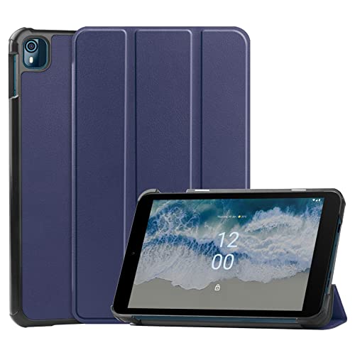 FKQLH Hülle für Nokia T10, Leicht PU Leder Folio Ständer Schutzhülle Etui Case für Nokia T10 8.0", Blau von FKQLH