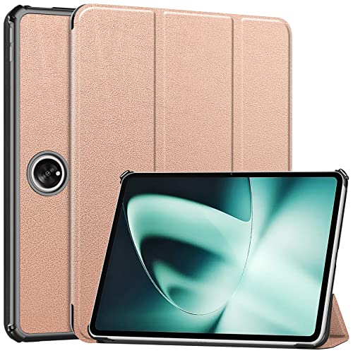 FKQLH Hülle für OnePlus Pad 11,6 Zoll, Leicht PU Leder Folio Ständer Schutzhülle Etui Case für OnePlus Pad 11,6 Zoll, Roségold von FKQLH