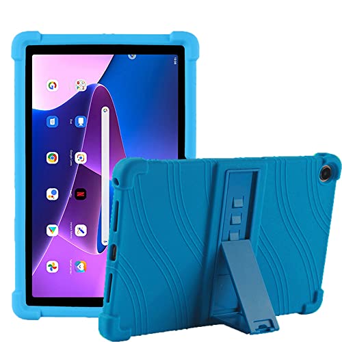 FKQLH Hülle für Samsung Tab S6 Lite 2024/2022, Stand Silikon kinderfreundliche Stoßfest Schützend Abdeckung Hüllen für Samsung Tab S6 Lite 2024/2022 10.4'' P620/P619, Blau von FKQLH