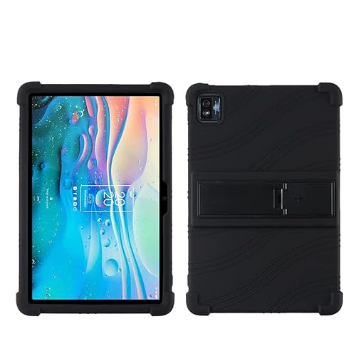 FKQLH Hülle für TCL NXTPAPER 10S 10.1", Stand Silikon kinderfreundliche Stoßfest Schützend Abdeckung Hüllen für TCL NXTPAPER 10S 10.1", Schwarz von FKQLH