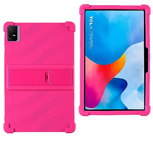 FKQLH Hülle für TCL NXTPAPER 11, Stand Silikon kinderfreundliche Stoßfest Schützend Abdeckung Hüllen für TCL NXTPAPER 11 Tablet 11 Zoll, Rosa von FKQLH