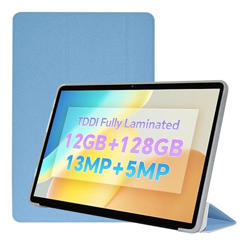 FKQLH Hülle für Teclast P40S, Leicht PU Leder Folio Ständer Schutzhülle Etui Case für Teclast P40S Tablet 10 Zoll, Blau von FKQLH