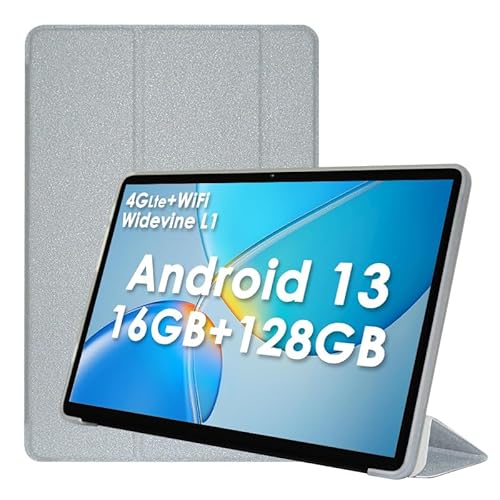 FKQLH Hülle für Teclast T60, Leicht PU Leder Folio Ständer Schutzhülle Etui Case für Teclast T60 Tablet 12 Zoll, Silber von FKQLH