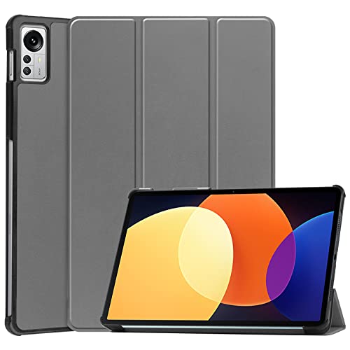 FKQLH Hülle für Xiaomi Pad 5 Pro 12.4'' 2022, Leicht PU Leder Folio Ständer Schutzhülle Etui Case für Xiaomi Pad 5 Pro 12.4'' 2022, Grau von FKQLH