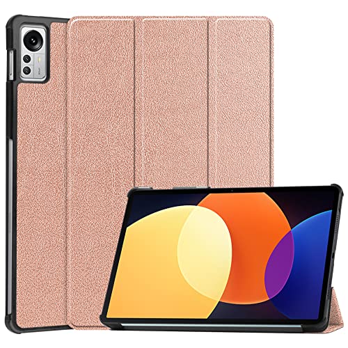 FKQLH Hülle für Xiaomi Pad 5 Pro 12.4'' 2022, Leicht PU Leder Folio Ständer Schutzhülle Etui Case für Xiaomi Pad 5 Pro 12.4'' 2022, Roségold von FKQLH