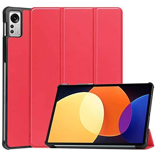 FKQLH Hülle für Xiaomi Pad 5 Pro 12.4'' 2022, Leicht PU Leder Folio Ständer Schutzhülle Etui Case für Xiaomi Pad 5 Pro 12.4'' 2022, Rot von FKQLH