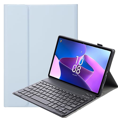 FKQLH Tastatur Hülle für Len-OVO Idea Tab Pro Tablet 12,7 Zoll mit Tastatur Magnetische Kabelloser Bluetooth Abnehmbare Englisch QWERTY Schutzhülle, Blau von FKQLH