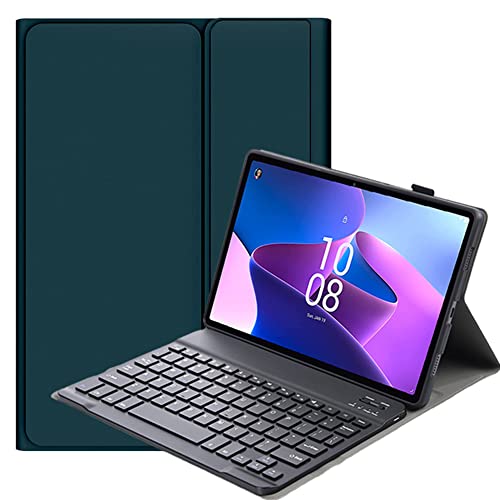 FKQLH Tastatur Hülle für Len-OVO Idea Tab Pro Tablet 12,7 Zoll mit Tastatur Magnetische Kabelloser Bluetooth Abnehmbare Englisch QWERTY Schutzhülle, Grün von FKQLH