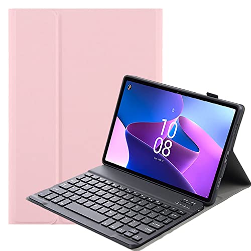 FKQLH Tastatur Hülle für Len-OVO Idea Tab Pro Tablet 12,7 Zoll mit Tastatur Magnetische Kabelloser Bluetooth Abnehmbare Englisch QWERTY Schutzhülle, Rosa von FKQLH