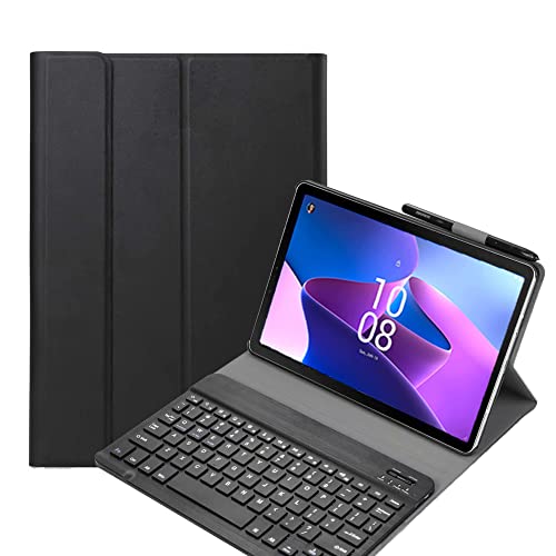 FKQLH Tastatur Hülle für Lenovo Tab P12 12,7 Zoll mit Tastatur Magnetische Kabelloser Abnehmbare Englisch QWERTY Schutzhülle, Schwarz von FKQLH